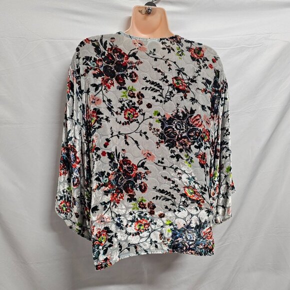 Anthropologie Maeve Umi Burnout Wrap Top Blouse Women Size L Floral - Picture 10 of 16